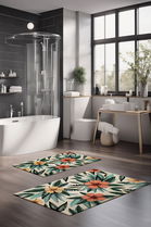 Set covorase de baie, Cartwright, CT-5325, Poliester, Multicolor