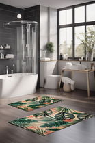 Set covorase de baie, Cartwright, CT-5328, Poliester, Multicolor