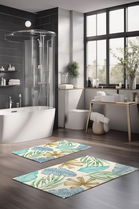 Set covorase de baie, Cartwright, CT-5329, Poliester, Multicolor