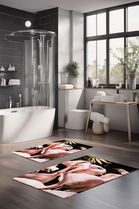 Set covorase de baie, Cartwright, CT-5340, Poliester, Multicolor