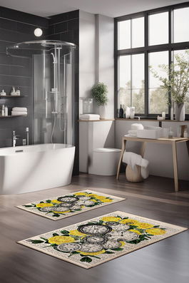 Set covorase de baie, Cartwright, CT-5358, Poliester, Multicolor