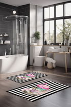 Set covorase de baie, Cartwright, CT-5362, Poliester, Multicolor