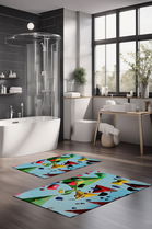 Set covorase de baie, Cartwright, CT-5366, Poliester, Multicolor