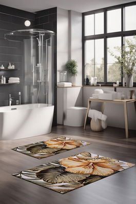 Set covorase de baie, Cartwright, CT-5375, Poliester, Multicolor