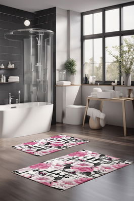 Set covorase de baie, Cartwright, CT-5377, Poliester, Multicolor