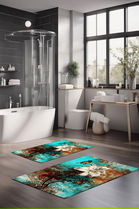 Set covorase de baie, Cartwright, CT-5384, Poliester, Multicolor