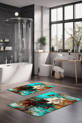 Set covorase de baie, Cartwright, CT-5384, Poliester, Multicolor