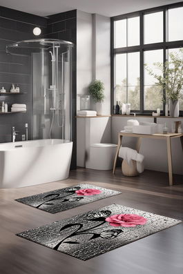 Set covorase de baie, Cartwright, CT-5385, Poliester, Multicolor