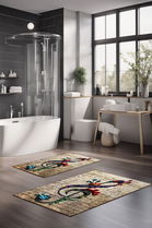Set covorase de baie, Cartwright, CT-5391-1, Poliester, Multicolor