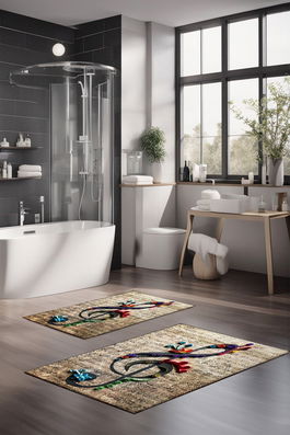 Set covorase de baie, Cartwright, CT-5391-1, Poliester, Multicolor