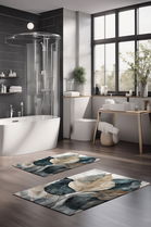 Set covorase de baie, Cartwright, CT-5413, Poliester, Multicolor