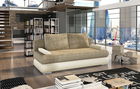 Canapea extensibila 3 locuri ELTAP, Milo, 213x95x90 cm, lemn/poliester, bej inchis/bej deschis