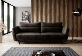 Canapea extensibila 4 locuri ELTAP, SO-SIL-22NU, Silva, 236x95x90 cm, lemn/poliester, maro inchis