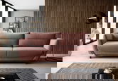 Canapea extensibila 4 locuri ELTAP, SO-SIL-24LU, Silva, 236x95x90 cm, lemn/poliester, roz inchis