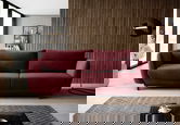 Canapea extensibila 4 locuri ELTAP, SO-SIL-25LO, Silva, 236x95x90 cm, lemn/poliester, rosu