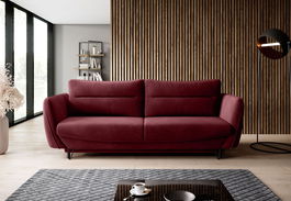 Canapea extensibila 4 locuri ELTAP, SO-SIL-25LO, Silva, 236x95x90 cm, lemn/poliester, rosu