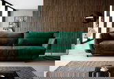 Canapea extensibila 4 locuri ELTAP, SO-SIL-35NU, Silva, 236x95x90 cm, lemn/poliester, verde inchis