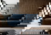 Canapea extensibila 4 locuri ELTAP, SO-SIL-40NU, Silva, 236x95x90 cm, lemn/poliester, albastru inchis