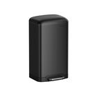 Cos de gunoi cu pedala 30 L, Songmics, Slim, inchidere soft close, 34.5x32.5x61.5 cm, otel, negru