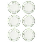 Set 6 farfurii mici pentru servire, Flora, Brandani, D15.5 cm, portelan New Bone China