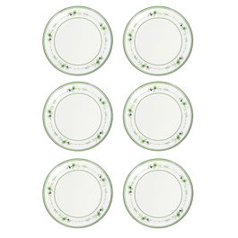 Set 6 farfurii mici pentru servire, Flora, Brandani, D15.5 cm, portelan New Bone China