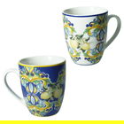 Set 2 cani, Citrus Blue, Brandani, 9x10 cm, portelan