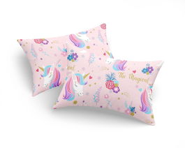 Set 2 fete de perna, Magical - Pink, Eponj Home, 65% bumbac/35% poliester