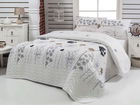 Cuvertura Single 155x200 cm, Atlantis - White, Eponj Home, 65% bumbac/35% poliester
