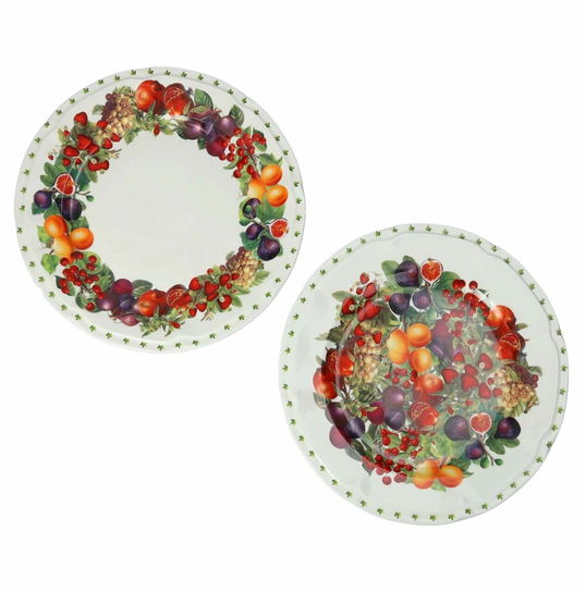 Set 2 farfurii pentru desert, Le Primizie v2, Brandani, D20 cm, portelan New Bone China