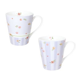Set 2 cani, Polline Lilac, Brandani, D8.5x10 cm, 320 ml, portelan New Bone China