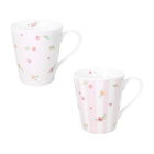 Set 2 cani, Polline Pink, Brandani, D8.5x10 cm, 320 ml, portelan New Bone China