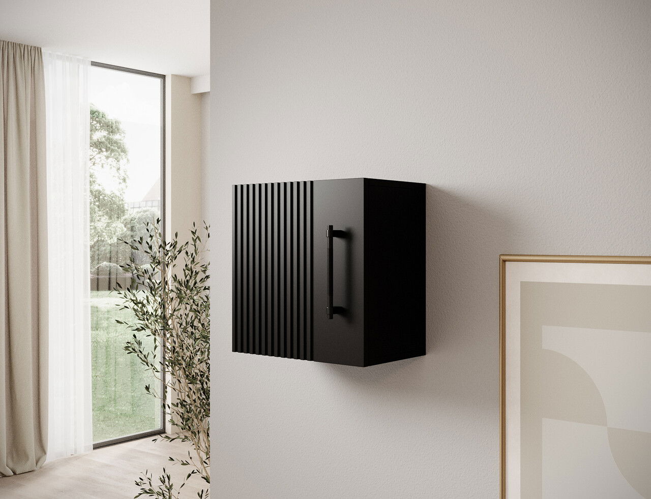 Dulap suspendat ELTAP, Raftt, 40x24x40 cm, PAL/MDF, negru