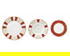 Serviciu de masa 18 piese, Golden Eye Red, Brandani, portelan