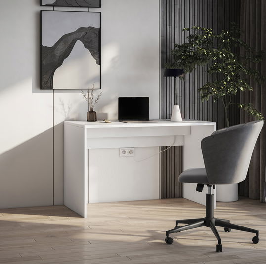 Birou ELTAP, Nevy, 140x60x75 cm, PAL/PVC, alb