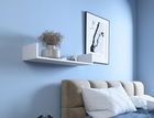 Raft de perete ELTAP, Vissta, 80x25x14 cm, PAL/PVC, alb