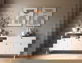 Comoda ELTAP, Dullum, 200x40x75 cm, MDF, alb