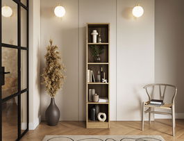 Raft de perete ELTAP, Craft, 40x40x180 cm, PAL/PVC, stejar