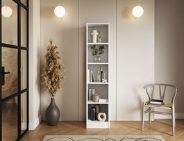 Raft de perete ELTAP, Craft, 40x40x180 cm, PAL/PVC, alb