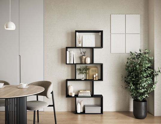 Raft de perete ELTAP, Shellf, 80x20x180 cm, PAL/PVC, negru