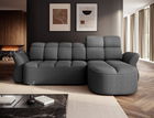 Coltar extensibil dreapta 3 locuri ELTAP, Beneth, 301x185x115 cm, lemn/poliester, gri inchis