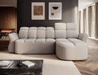 Coltar extensibil dreapta 3 locuri ELTAP, Beneth, 301x185x115 cm, lemn/poliester, bej