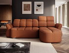 Coltar extensibil dreapta 3 locuri ELTAP, Beneth, 301x185x115 cm, lemn/poliester, caramiziu
