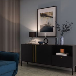 Lampa de masa ELTAP, Brevitas, 25x44 cm, 1xE27, 15W, otel/PVC, negru