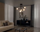 Lustra ELTAP, Indigeo, 55x47 cm, 5xE27, 15W, otel, negru