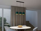 Lustra ELTAP, Vespillo, 75x18x105 cm, 3xE27, 15W, otel/PVC, verde/auriu