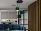 Lustra ELTAP, Vespillo, 45x105 cm, 3xE27, 15W, otel/PVC, verde/auriu