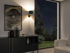 Aplica de perete ELTAP, Vespillo, 26x18x24 cm, 1xE27, 15W, otel/PVC, verde/auriu