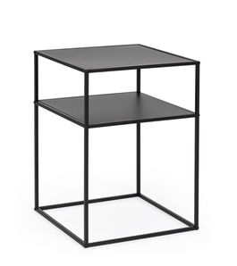 Consola Alrik, Bizzotto, 37.5x37.5x50.5 cm, otel, negru