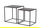 Set 2 masute de cafea Alrik, Bizzotto, 34x34x37 cm/38x38x41 cm, otel, negru