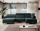 Coltar extensibil stanga 4 locuri ELTAP, LT-38MAN, Berrto, 306x165x100 cm, lemn/poliester, verde inchis